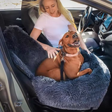 Car Booster Pet Seat Nest Washable Portable Grey Plush Travelling