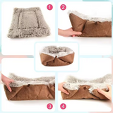 Custom Brown Cute Warm House Pet Bed In Bulk