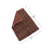 Ecofriendly Plush Pu Leather Roll Up Mat Portable Rectangle Dog Bed With Handle