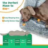 Customized Portable Grey Plush Dog Beds Non-slip Rectangle Dog Pet Bed