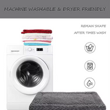 Manufacturer Dark Grey Plush Washable Portable Dog Mat