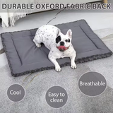 Manufacturer Dark Grey Plush Washable Portable Dog Mat