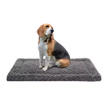Manufacturer Dark Grey Plush Washable Portable Dog Mat