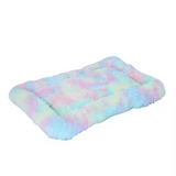Eco Friendly Machine Washable Colorful Plush Rectangle Dog Bed Cushion