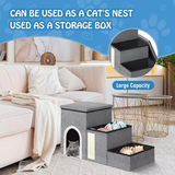 Custom Grey Small Dog Cat Stairs 3 Steps For High Beds Home Dog Sofa