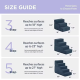 Custom Foldable Dark Blue Pet Steps For Small Dog And Cat