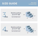 Custom High Quality Blue Plush Durable Pet Ladder Stairs 3 Steps
