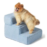 Custom High Quality Blue Plush Durable Pet Ladder Stairs 3 Steps