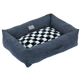 Modern Grey Linen Rectangle Eco-friendly Washable Small Dog Sofa Bed