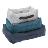 Modern Grey Linen Rectangle Eco-friendly Washable Small Dog Sofa Bed