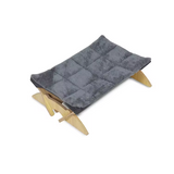 Luxury Detachable Wood Elevated Dog Bed With Plush Cushion