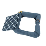Customized Portable Blue Short Plush Rectangle Pet Bed