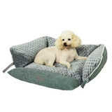 Premium High Quality Green Linen Soft Cozy Rectangle Folding Pet Bed
