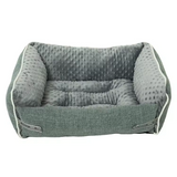 Premium High Quality Green Linen Soft Cozy Rectangle Folding Pet Bed