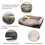 manufacturer black short plush washable cover rectangle pet bed