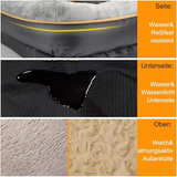 manufacturer black short plush washable cover rectangle pet bed