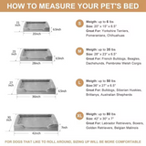 Custom Warming Grey Velvet Rectangle Orthopedic Memory Foam Pet Bed