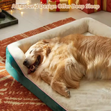 Custom Dark Green Velvet Breathable Pet Dog Bed