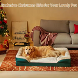 Custom Dark Green Velvet Breathable Pet Dog Bed