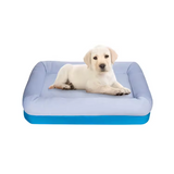 New Blue Oxford Orthopedic Portable 4 Sides Pillow Rectangle Pet Bed