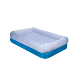 New Blue Oxford Orthopedic Portable 4 Sides Pillow Rectangle Pet Bed