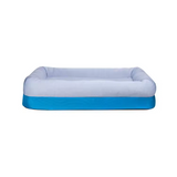 New Blue Oxford Orthopedic Portable 4 Sides Pillow Rectangle Pet Bed