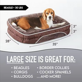 Custom Short Plush Washable Orthopedic Memory Foam Pet Bed
