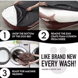 Custom Short Plush Washable Orthopedic Memory Foam Pet Bed