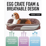 Custom Short Plush Washable Orthopedic Memory Foam Pet Bed