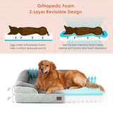 Manufacturer Light Green Rectangle Orthopedic Dog Mat Bed With Removable Cover