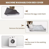 Light Grey Rectangle Short Plush Bug Proof Pet Bed
