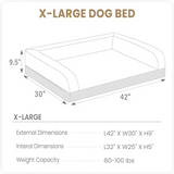 Light Grey Rectangle Short Plush Bug Proof Pet Bed