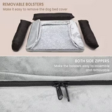 Light Grey Rectangle Short Plush Bug Proof Pet Bed