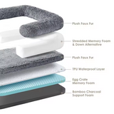 Manufacturer Large Washable Plush Cover Grey Square Orthopedic Dog Sofa Beds
