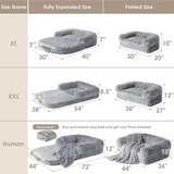 Manufacturer Large Washable Plush Cover Grey Square Orthopedic Dog Sofa Beds