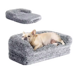 Manufacturer Large Washable Plush Cover Grey Square Orthopedic Dog Sofa Beds