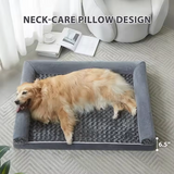 Sofa-style Dark Grey Pet Sofa Bed With Removable Washable Plush Cover