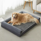 Sofa-style Dark Grey Pet Sofa Bed With Removable Washable Plush Cover