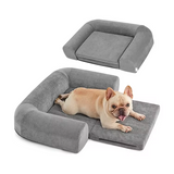 Eco Friendly Premium Grey Folding Pet Anxiety Proof Orthopedic Bed