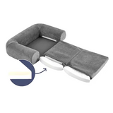 Eco Friendly Premium Grey Folding Pet Anxiety Proof Orthopedic Bed