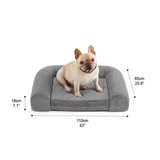 Eco Friendly Premium Grey Folding Pet Anxiety Proof Orthopedic Bed