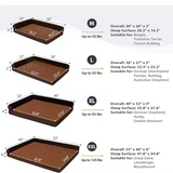 Dark Brown Orthopedic Rectangle 2 Sides Pillow Pet Bed With Bedding