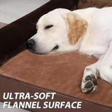 Dark Brown Orthopedic Rectangle 2 Sides Pillow Pet Bed With Bedding