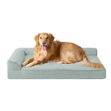 Customized Minimalist Fleece Jacquard Rectangle Orthopedic Memory Foam Dog Bed