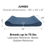 Custom Blue Orthopedic Calming Memory Foam Pet Bed Mat