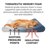 Custom Blue Orthopedic Calming Memory Foam Pet Bed Mat