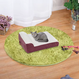 Custom Wine Red Orthopedic Calming Memory Foam Pet Bed Mat