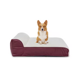 Custom Wine Red Orthopedic Calming Memory Foam Pet Bed Mat