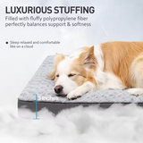 Manufacturer Grey Rose Velvet Removable Washable Cover Deluxe Orthopedic Pet Bed
