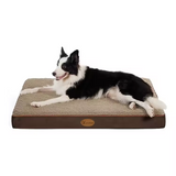 Custom Brown Orthopedic Memory Foam Pet Sofa Bed
